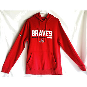 Atlanta Braves Red Pullover Hoodie Long Sleeve Levelware Size L/G